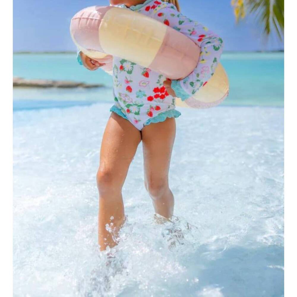 NEW THE BEAUFORT BONNET COMPANY girl's sarasota surf suit in berry sweet with be - Picture 2 of 4